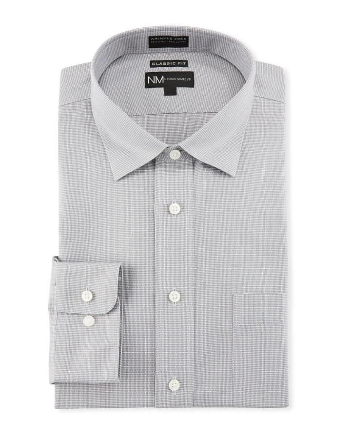 Men's Classic-fit Non-iron Texture Solid Dress