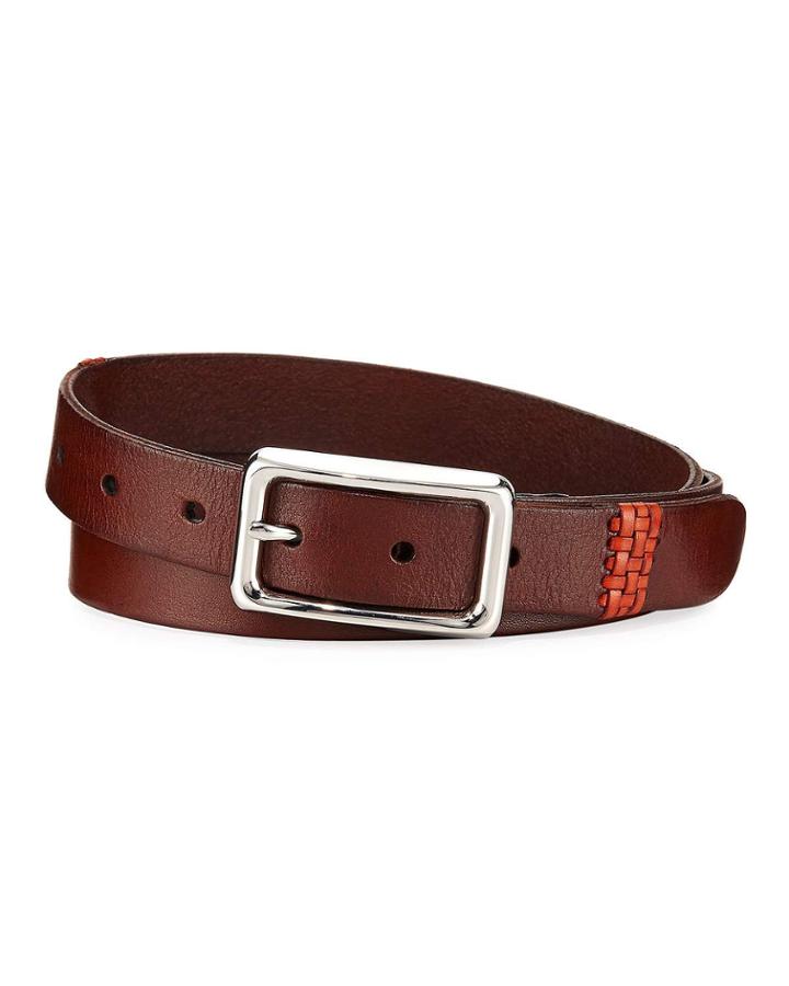 Contrast-embroidered