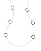 18k Classico Wavy Circle Station Necklace,