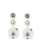 Crystal Floral Drop Earrings