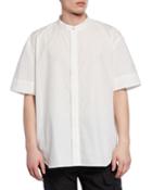 Men's Band-collar Woven