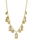 Textured Mother-of-pearl Fringe Necklace