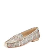 Izzie Striped Suede Flat,