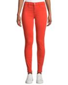 Mid-rise Super Skinny Jeans, Coral
