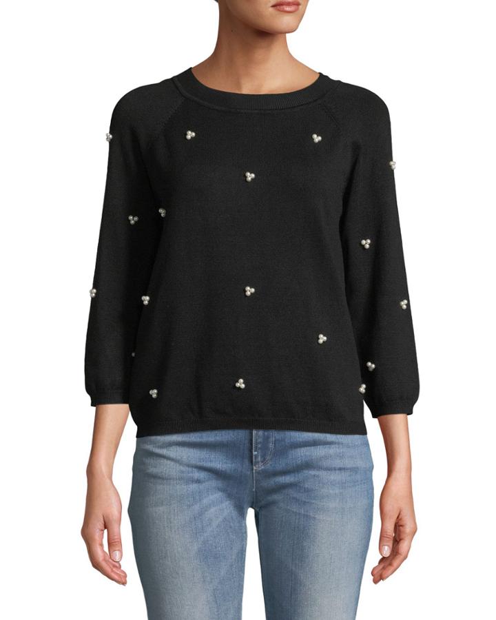 Pearly Crewneck Long-sleeve
