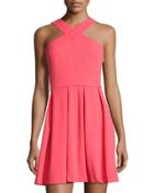 Eden Cross-front Dress, Pink