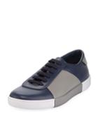 Men's Colorblock Leather Low-top