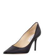 Agnes Pointed-toe Patent Pump, Black
