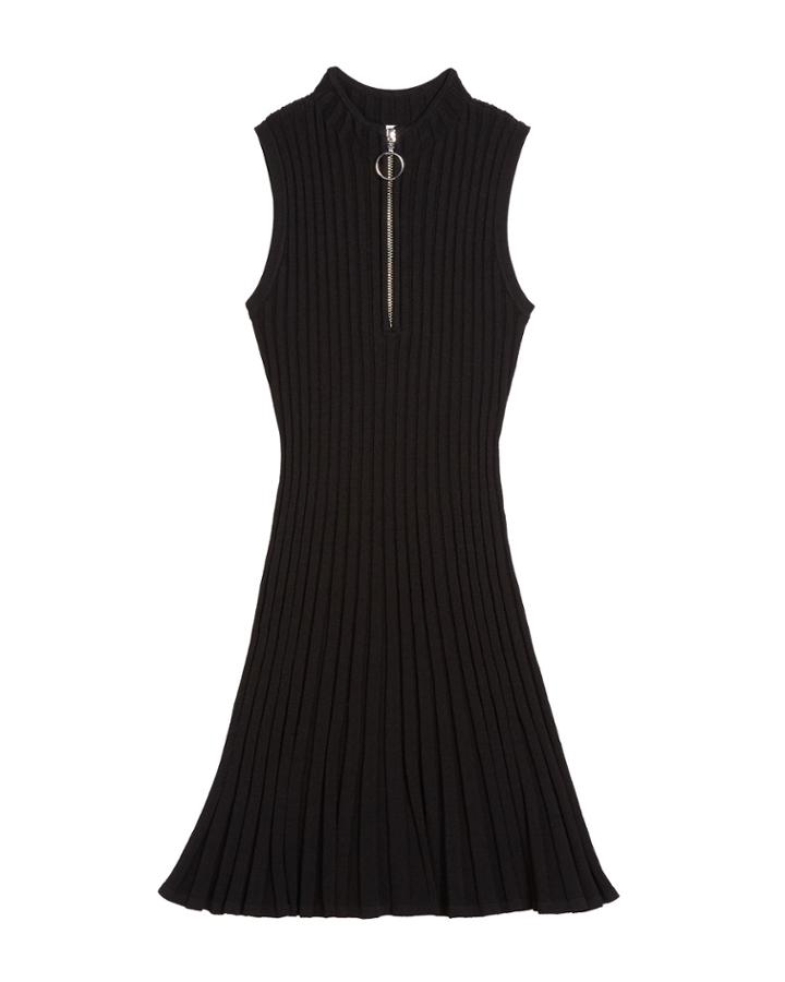 Zipped Flare Dress,