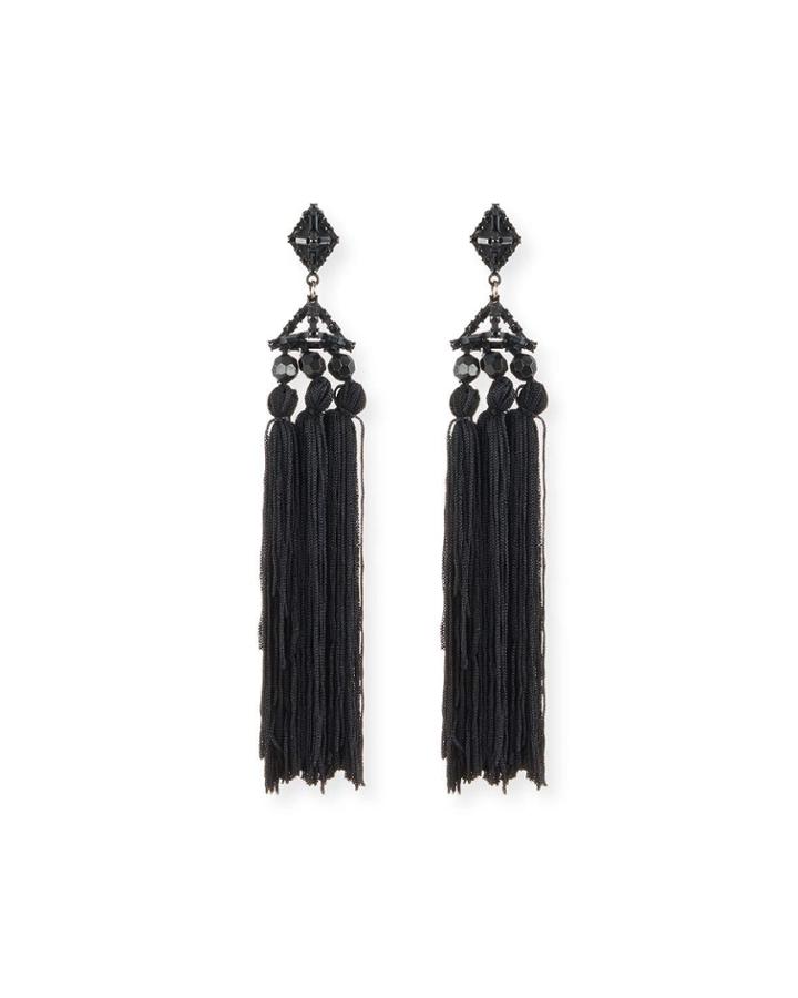 Helena Beaded Tassel Earrings