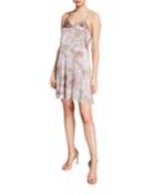 Tie-dye Silk V-neck Short