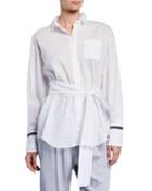 Silk Button-front Wrap