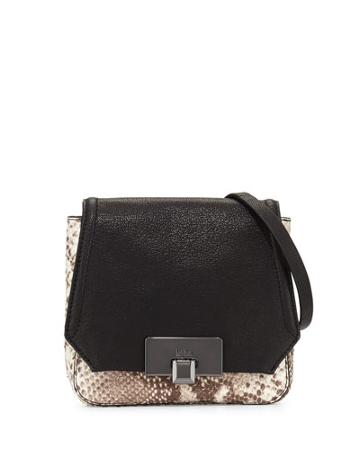 Filmore Mini Embossed-leather Crossbody Bag, Python