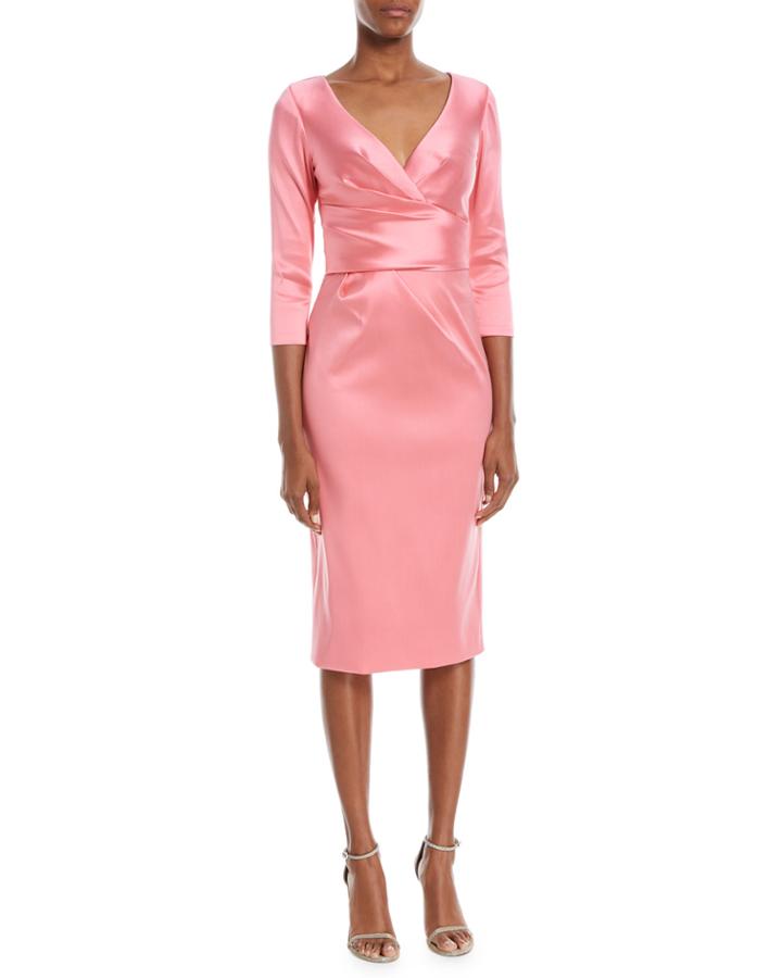 Super Stretch Deep V-neck Cocktail Dress