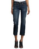 Cropped Straight-leg Jeans, Nord