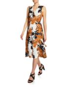 Brynn Patterned Wrap-tie Dress