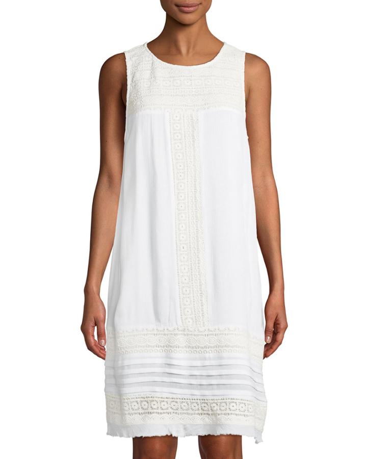 Sleeveless Crocheted Gauze Dress