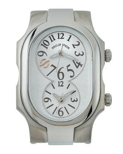 Rectangle Dual Time Watch Head