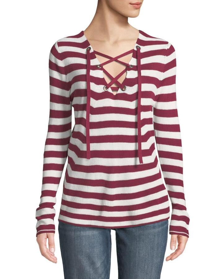 Striped Lace-front