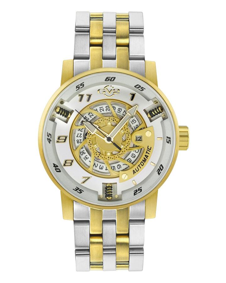 Men's 48mm Motorcycle Automatic Watch W/ Bracelet, Two-tone