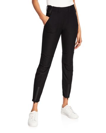 Petra Stretch-knit Pant W/ Zipper Details