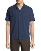 Men's Cabana Textured-weave Short-sleeve