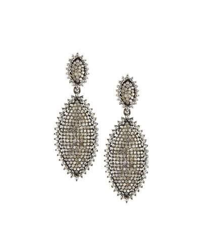 Mixed Diamond Marquise Double-drop Earrings