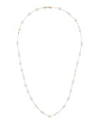 18k Rose Gold Chalcedony, Crystal & Pearl Necklace