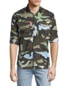 Camouflage Button-front Cargo