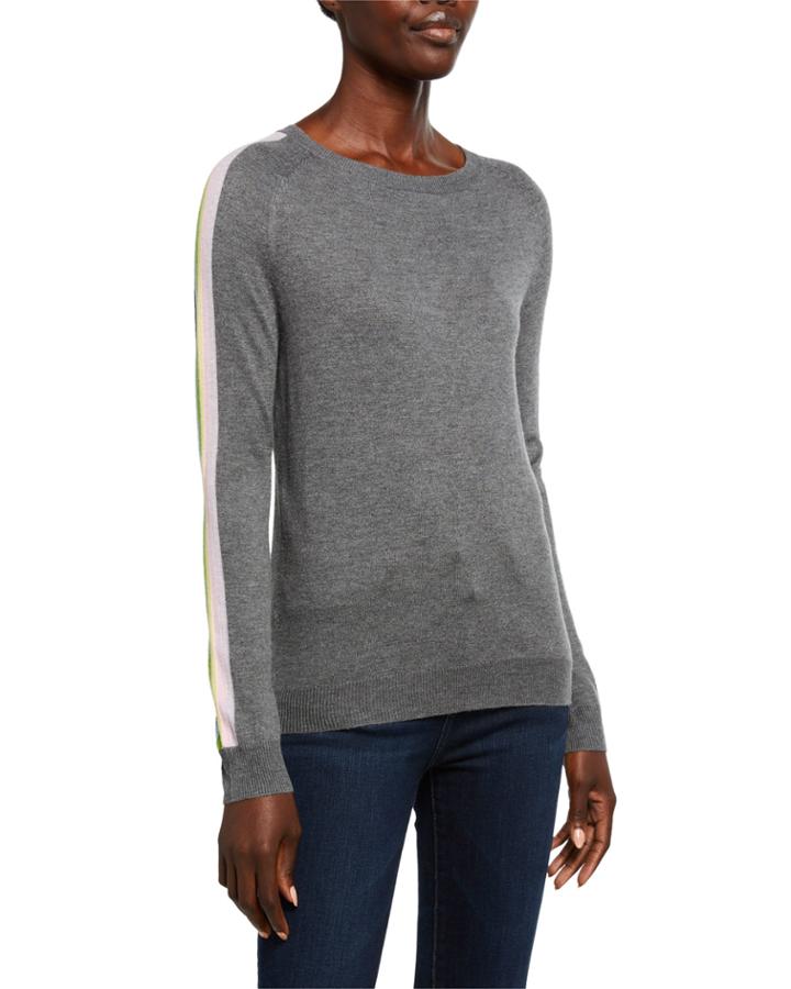 Pastel Rainbow-sleeve Pullover