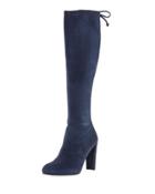 Ardent Back-tie Stretch Suede Knee Boot