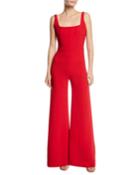Sunrise Square-neck Flare-leg Jumpsuit