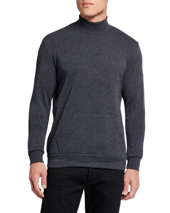 Men's Mock-neck Fleece Pullover