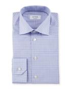 Contemporary-fit Small-check Dress Shirt,