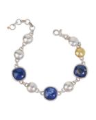 Lentil Hue 3-lapis Bracelet