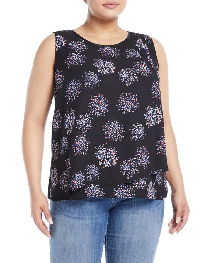Sleeveless Wrapped Woven Blouse,