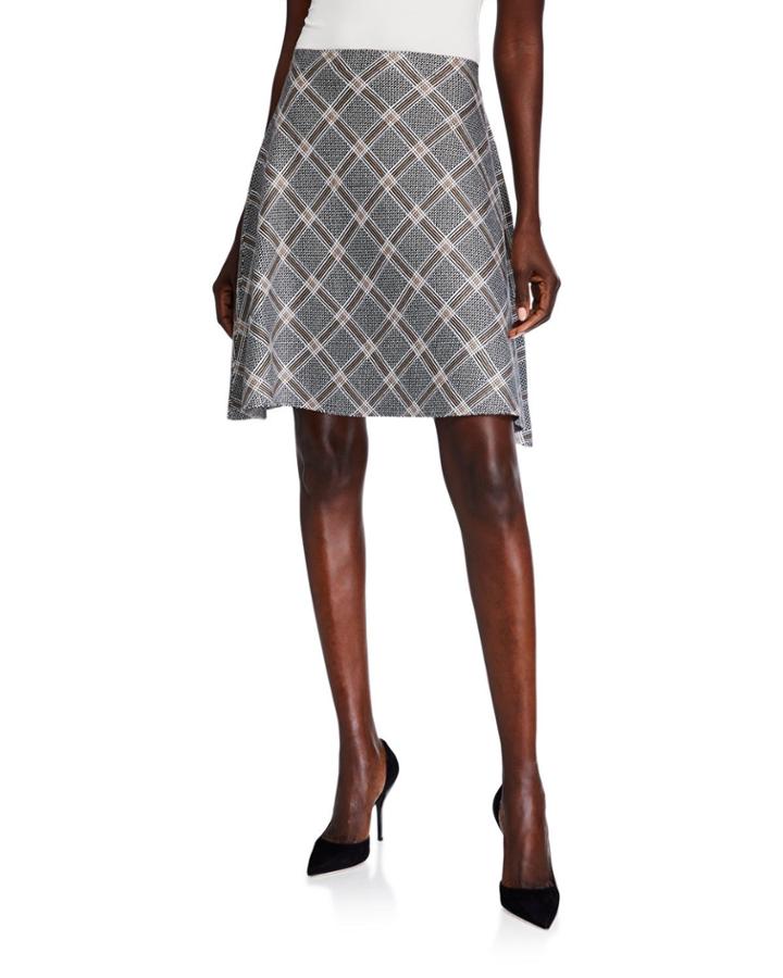 Flare Skirt With Fine Fringed Hem