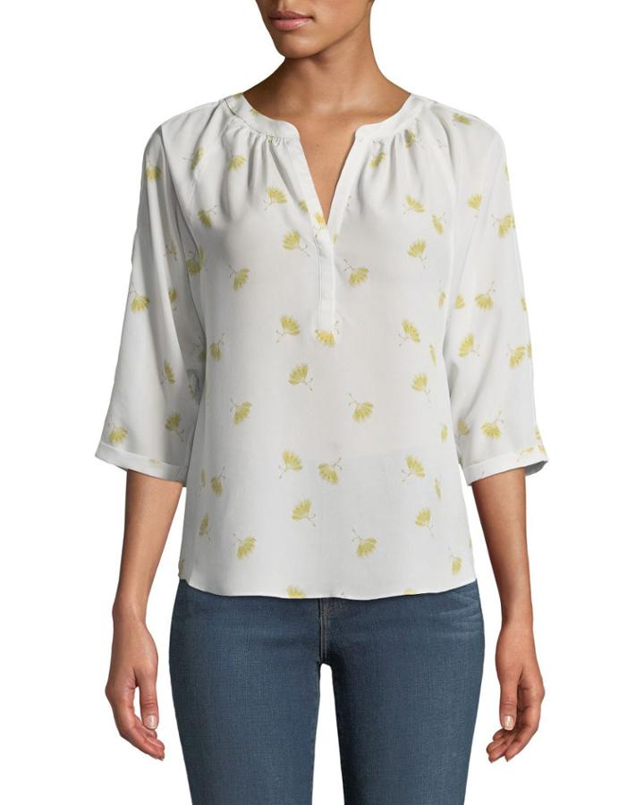 Vintage Fan V-neck Blouse