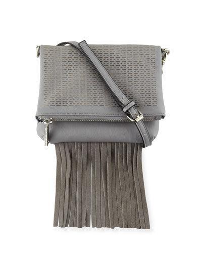 Bailey Laser-cut Fringe Crossbody Bag,
