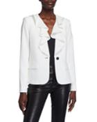 One-button Ruffle Jacket