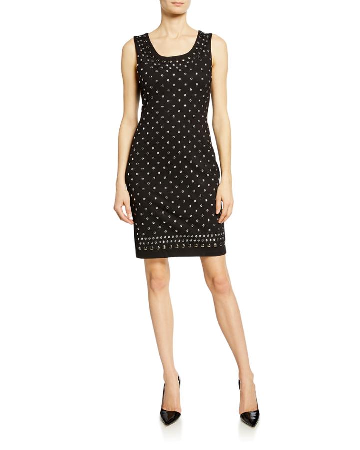 Embellished Fitted Ponte Dress