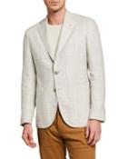 Men's Grid Flax