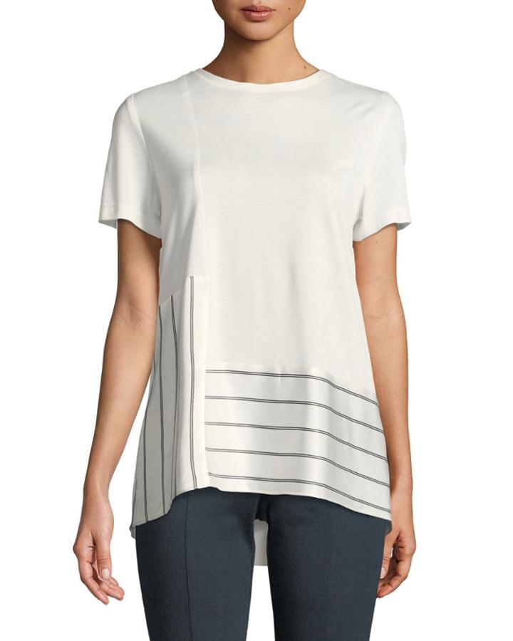 Heavy Sleek Mixed-media Top