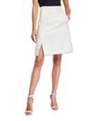 Square Pattern Silk-blend Vented