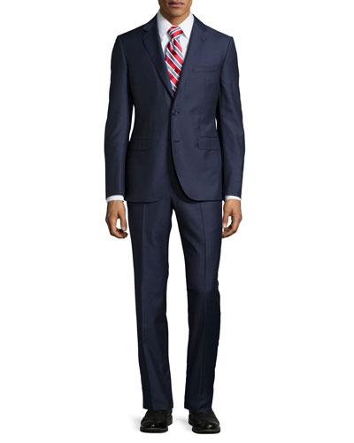 Tailored-fit Solid Two-piece Suit,