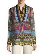 Mandala Printed & Embroidered Vest