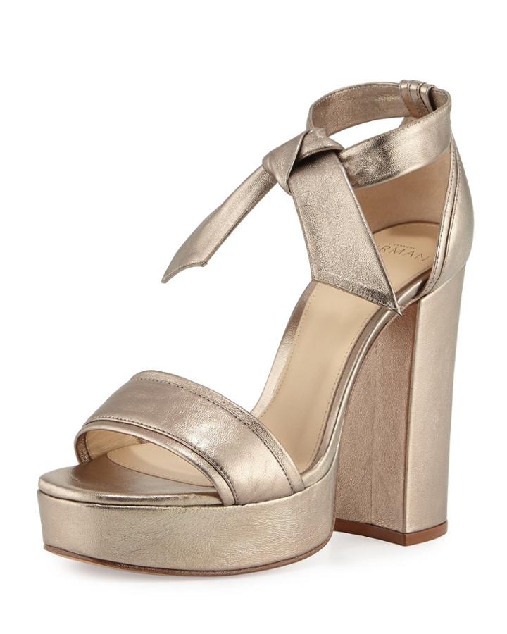 Celine Platform Metallic Leather