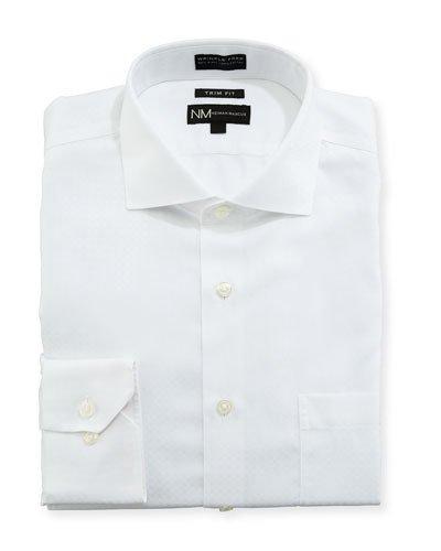 Trim Fit Non-iron Textured Dobby Dress