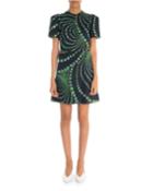 Short-sleeve Distorted Floral Print
