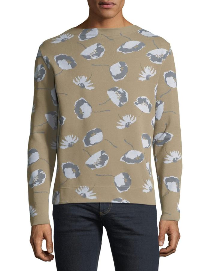 Men's Pique Knitwear Floral-print